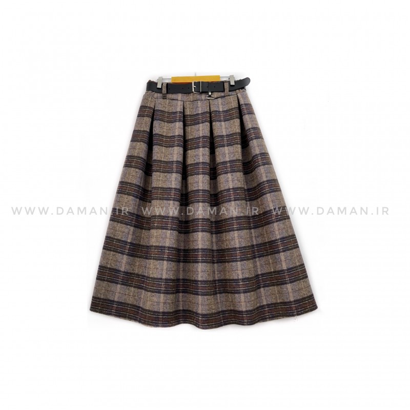 دامن پشمی با کمربند قد 80  کد (776)