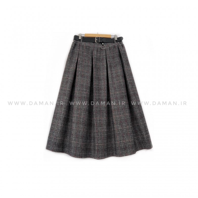 دامن پشمی با کمربند قد 80  کد (P )