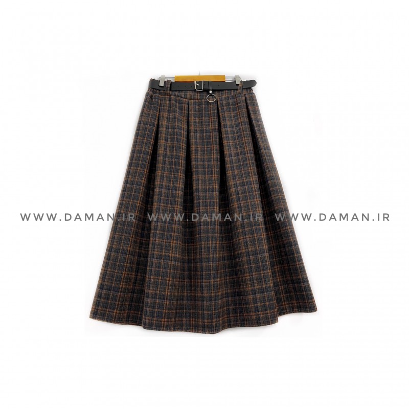 دامن پشمی با کمربند قد 80  کد (P 15)