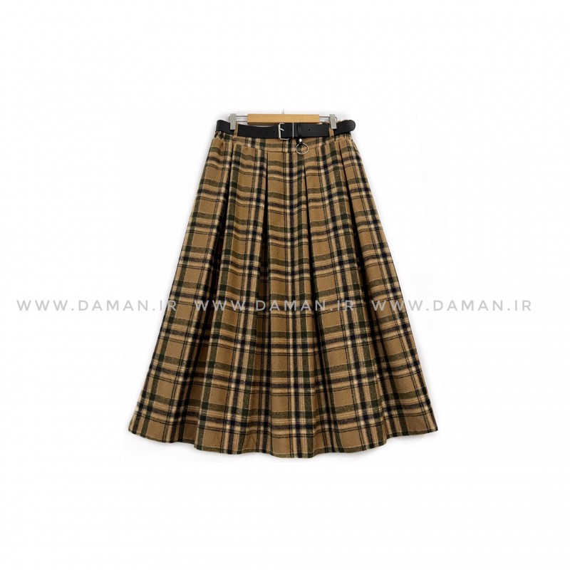 دامن پشمی با کمربند قد 80  کد (P 20)