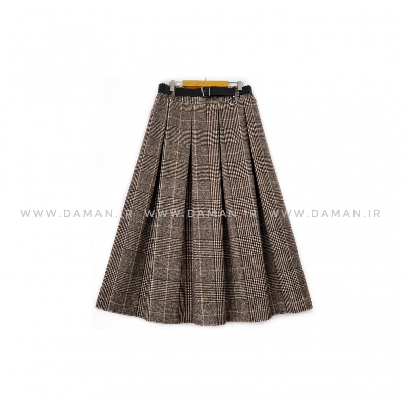 دامن پشمی با کمربند قد 80  کد (p 55)