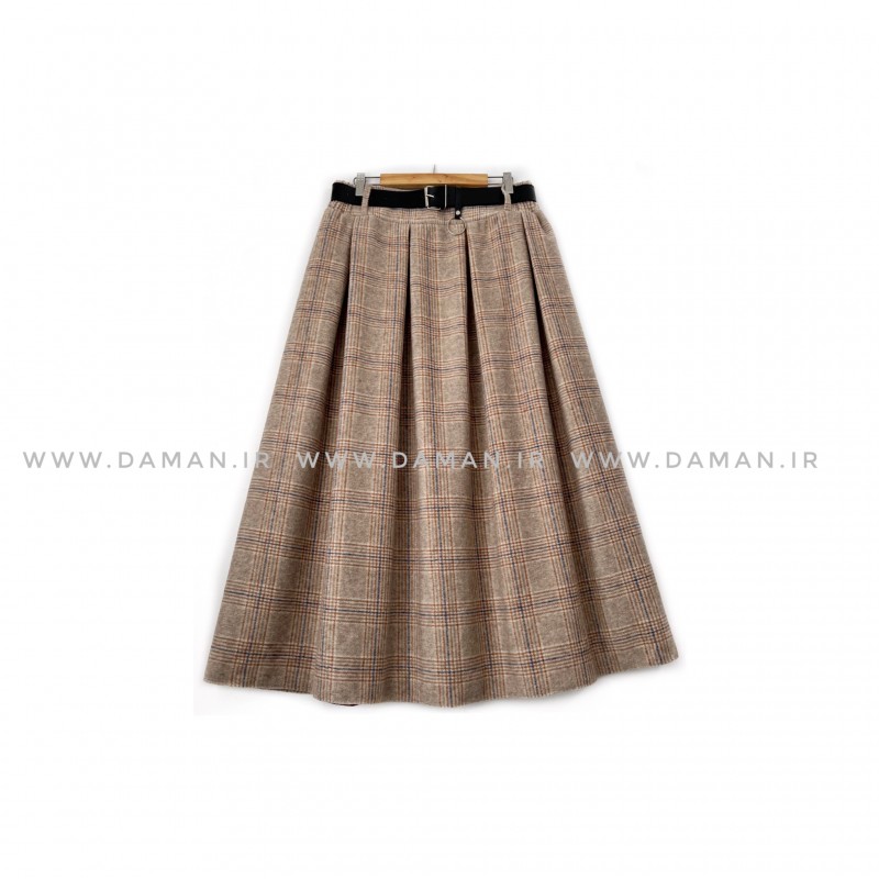 دامن پشمی با کمربند قد 80  کد (p 42)