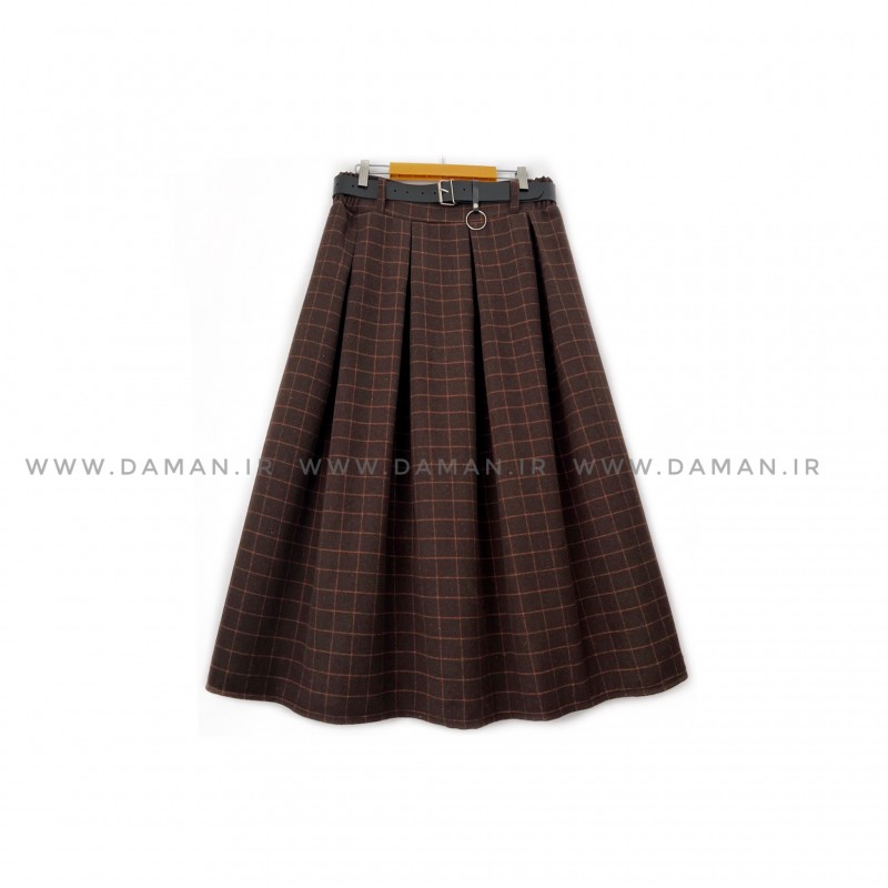 دامن پشمی با کمربند قد 80  کد (p 61)