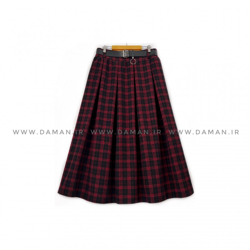 دامن پشمی با کمربند قد 80  کد (p 57)