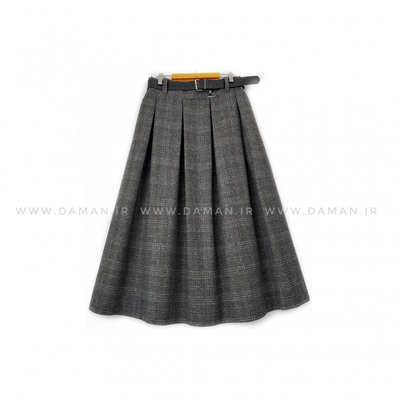 دامن پشمی با کمربند قد 80  کد (p 48)