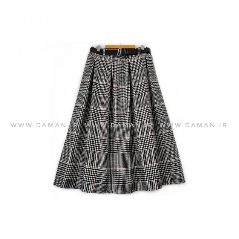 دامن پشمی با کمربند قد 80  کد (p )