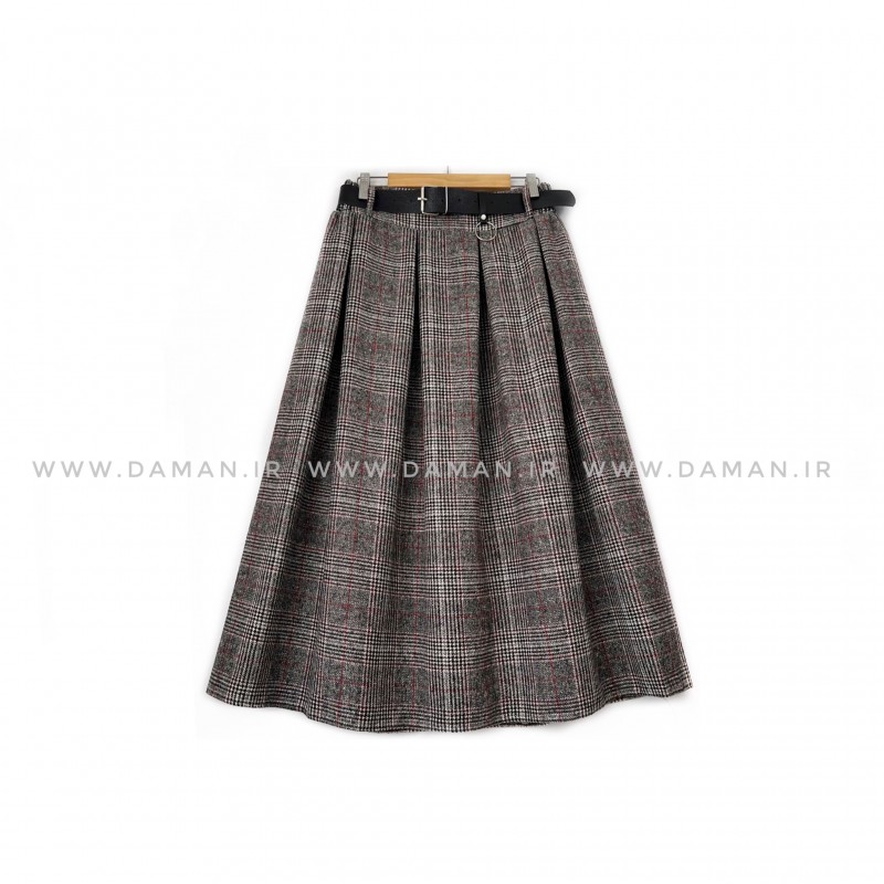 دامن پشمی با کمربند قد 80  کد (p )