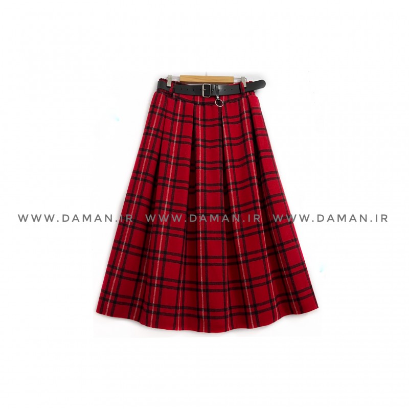 دامن پشمی با کمربند قد 80  کد (p 80)