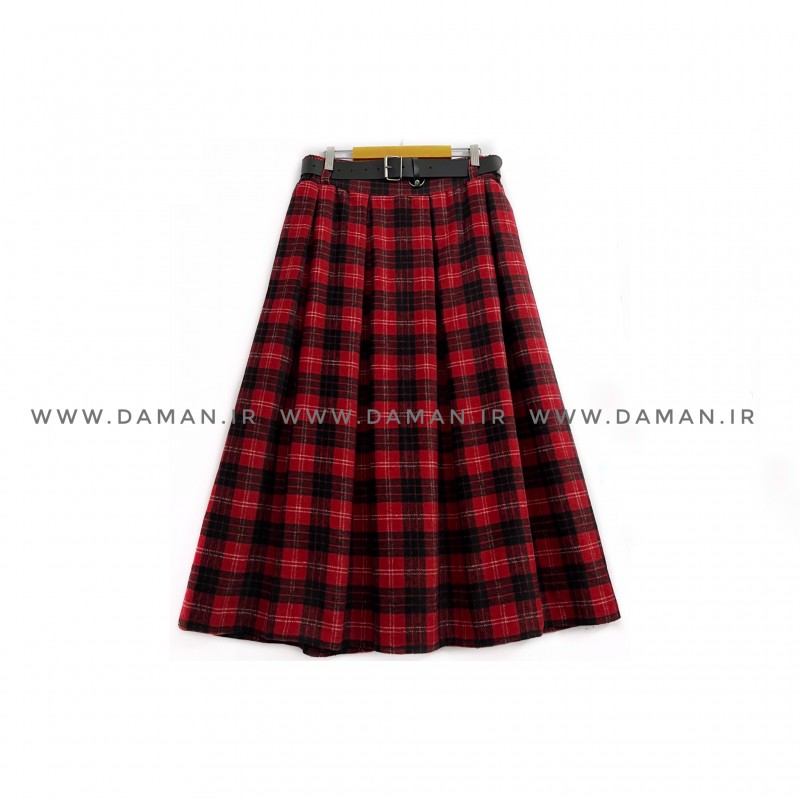 دامن پشمی با کمربند قد 80  کد (p 74)