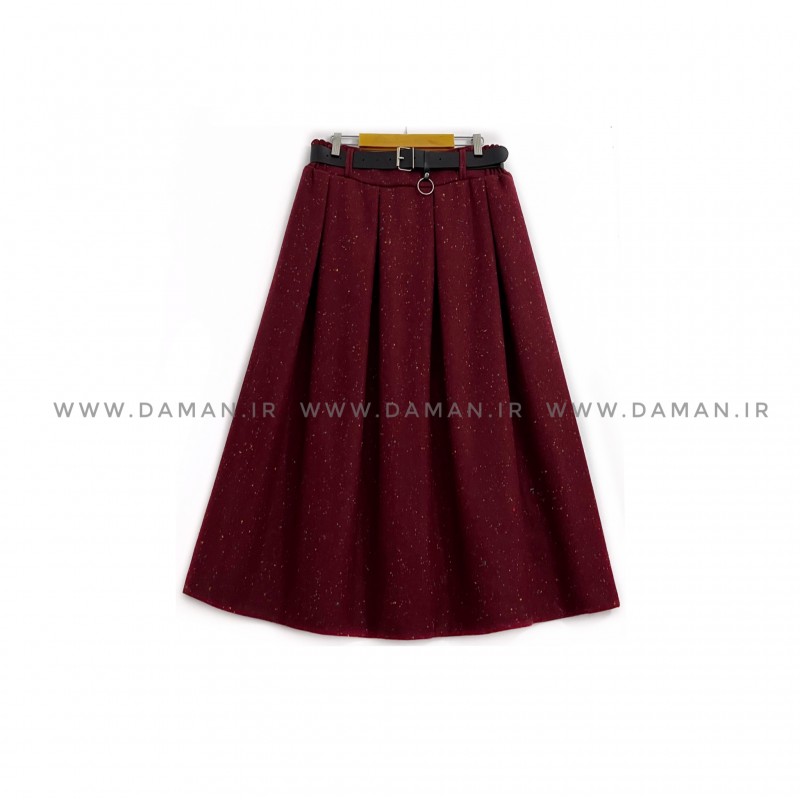 دامن پشمی با کمربند قد 80  کد (p 99)