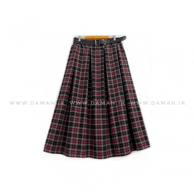 دامن پشمی با کمربند قد 80  کد (p 68)