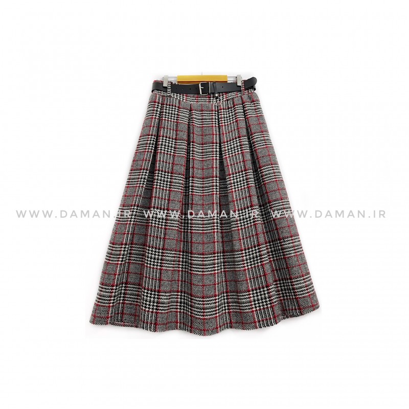 دامن پشمی با کمربند قد 80  کد (p 72)