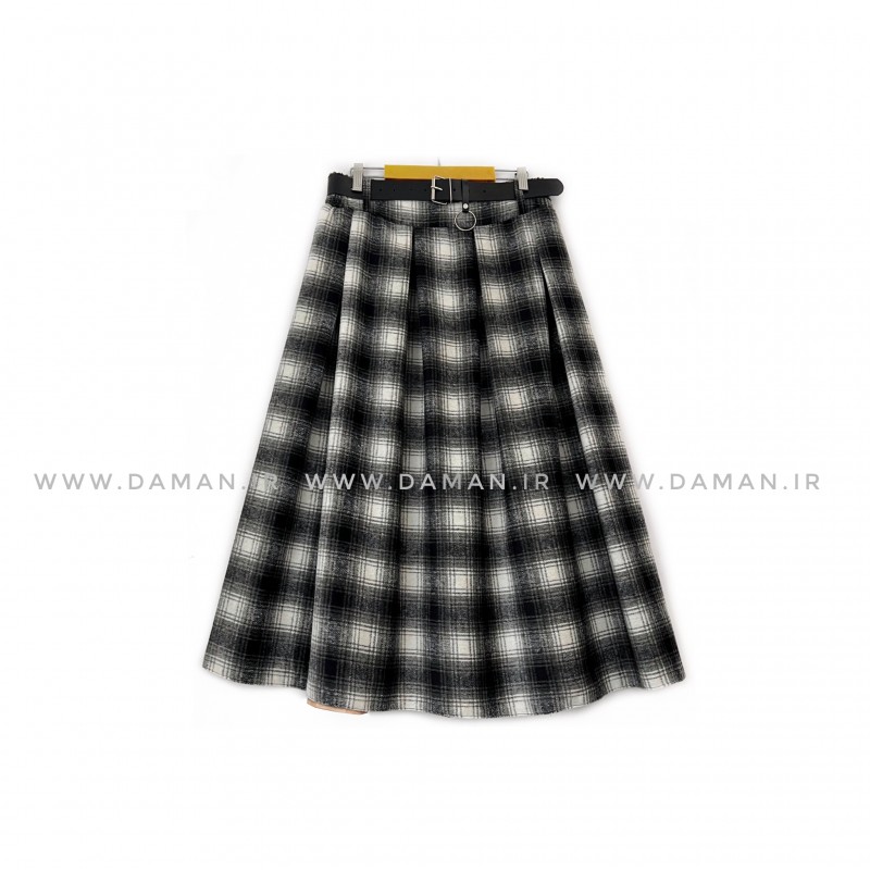 دامن پشمی با کمربند قد 80  کد (555)
