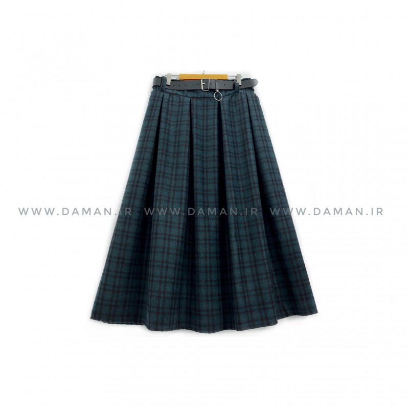 دامن پشمی با کمربند قد 80  کد (445)