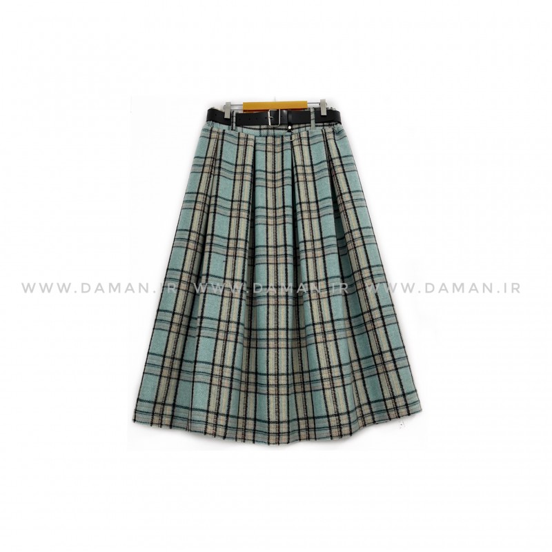 دامن پشمی با کمربند قد 80  کد (5051)