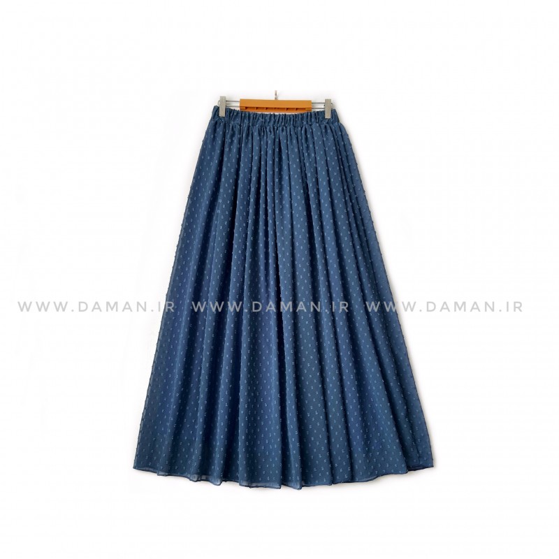 دامن حریر   آبی نفتی   قد 90 کد ()