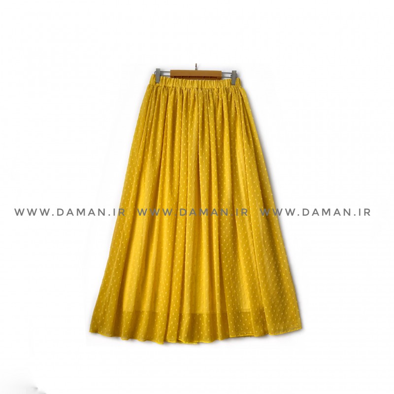 دامن حریر  زرد    قد 90 کد (22)