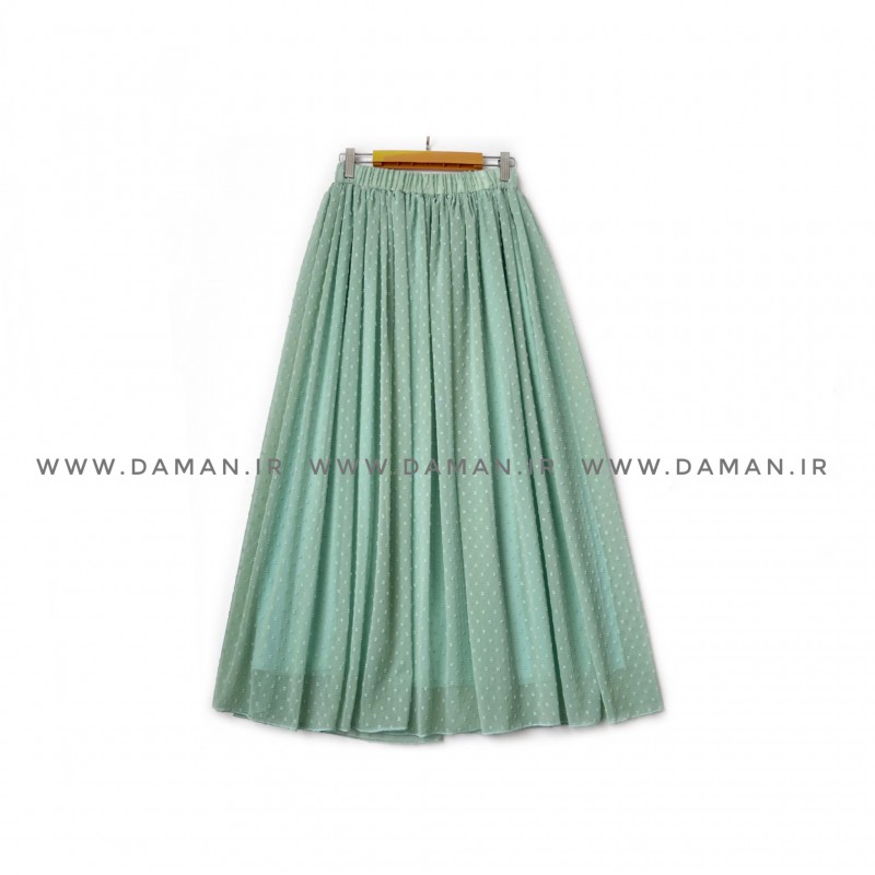 دامن حریر سبزآبی    قد 90 کد (22)