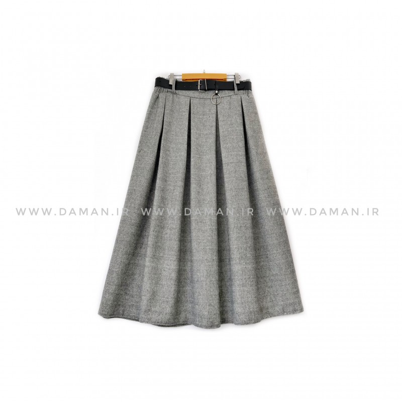 دامن پشمی با کمربند قد 80  کد (S 203)