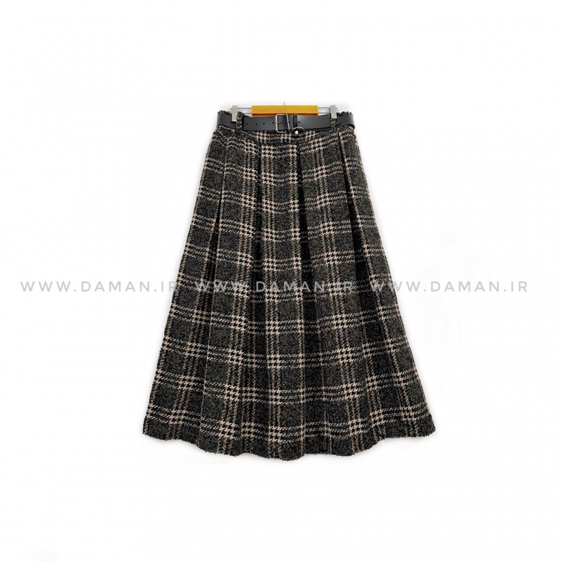 دامن پشمی با کمربند قد 80  کد (S 522)