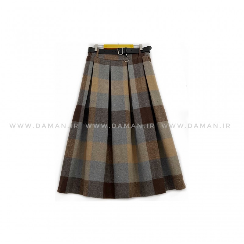 دامن پشمی با کمربند قد 80  کد (S 588)