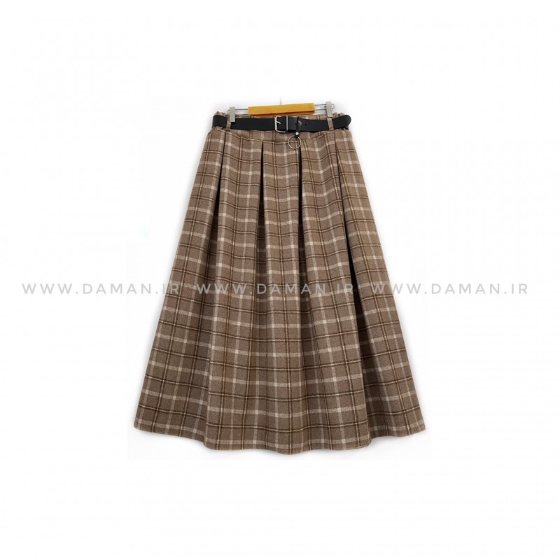 دامن پشمی با کمربند قد 80  کد ( S 707)