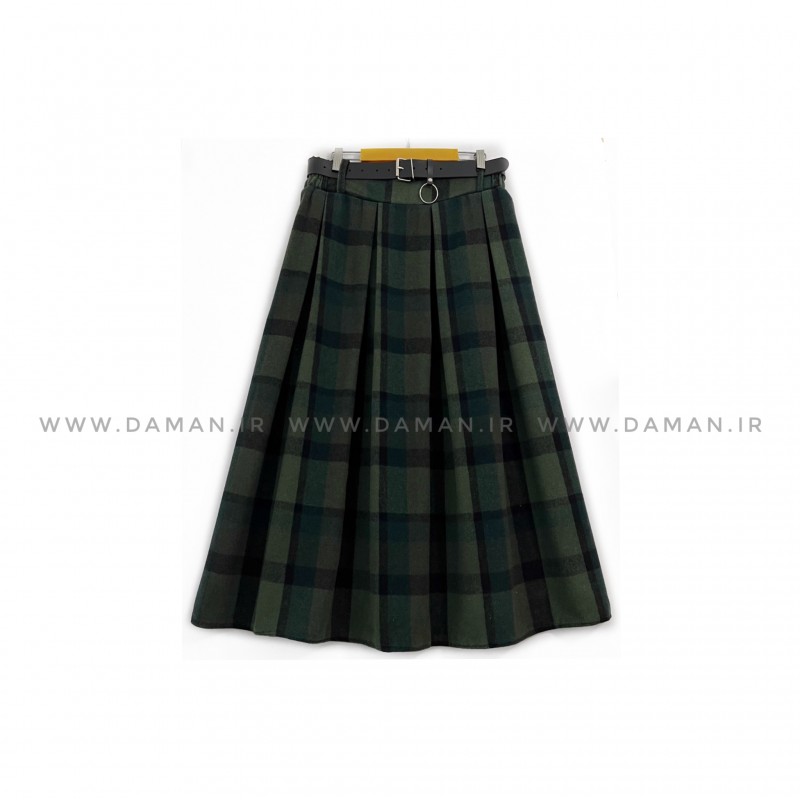 دامن پشمی با کمربند قد 80  کد ( S 401 )