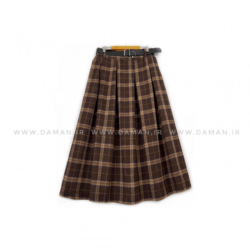 دامن پشمی با کمربند قد 80  کد (  S 728 )