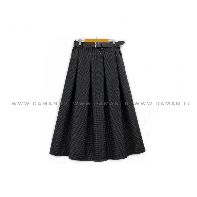 دامن پشمی با کمربند قد 80  کد (  S 105 )