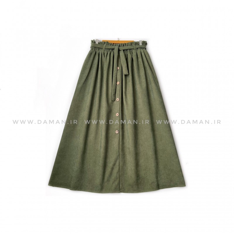 دامن جلو دکمه سبز   قد 80  كد (333)