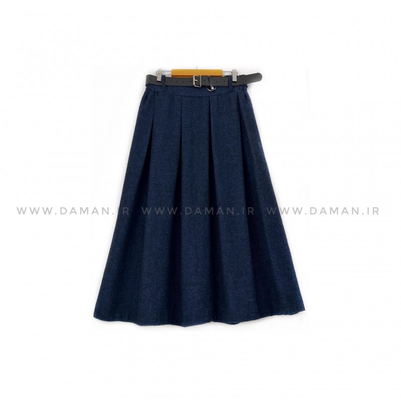 دامن پشمی با کمربند قد 80  کد ( S952 )