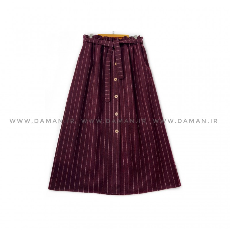 دامن جلو دکمه پشمی  قد 90  كد (D 001)