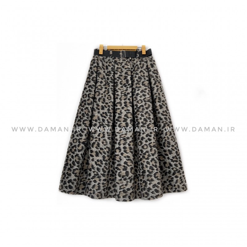 دامن پشمی با کمربند قد 80  کد ( 3033 )