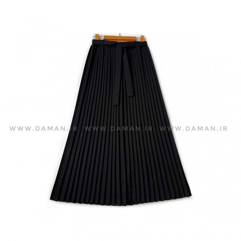 دامن پلیسه مشكي  قد 90 كد (288)