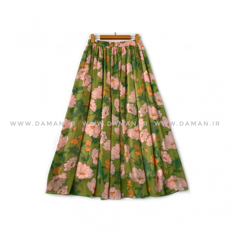دامن گلدار  قد 90 کد (H 059)