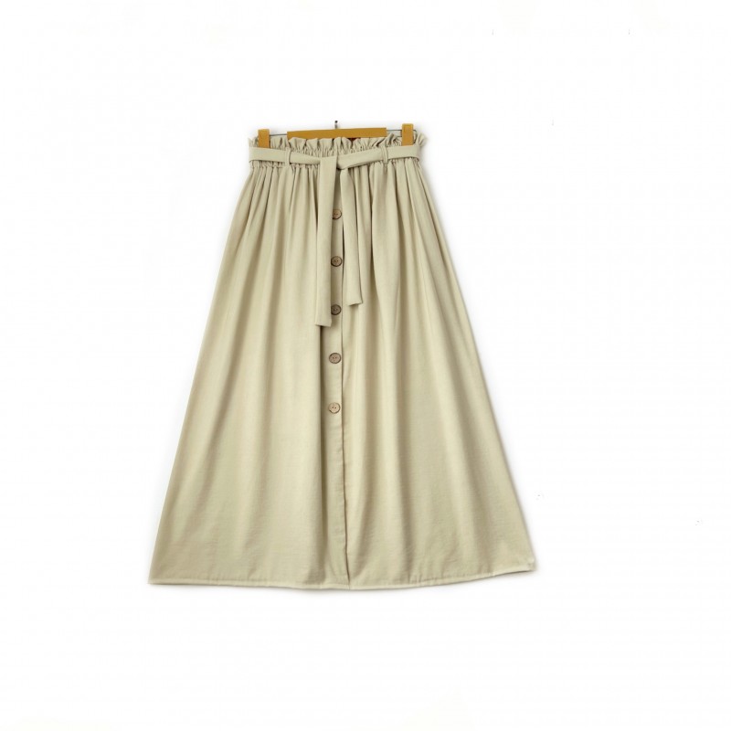 دامن جلو دکمه  کرملیمویی  قد 80