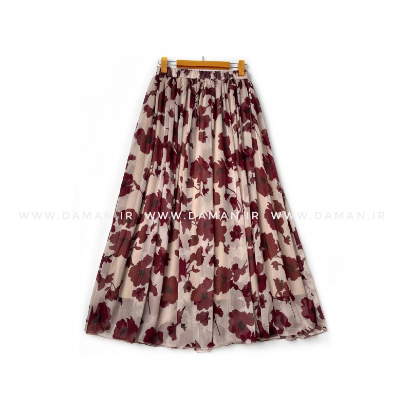 دامن گلدار  قد 90 کد (H011)