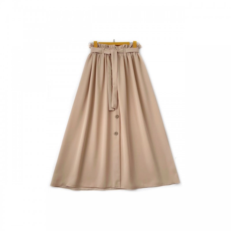 دامن جلو دکمه  کرم قد 80