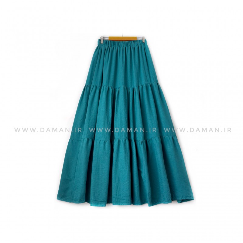 دامن   سبزآبی قد 95  کد (333)
