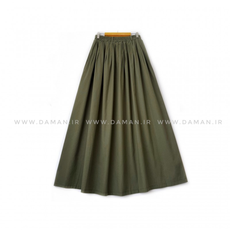 دامن  لينن  زیتونی  قد 90 كد (200)