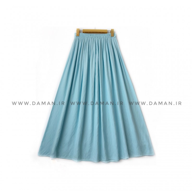 دامن  لينن  آبی روشن  قد 90 كد (200)