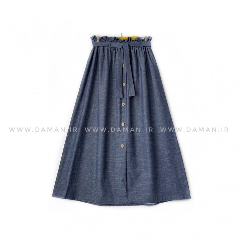 دامن جلو دکمه جین  قد 90