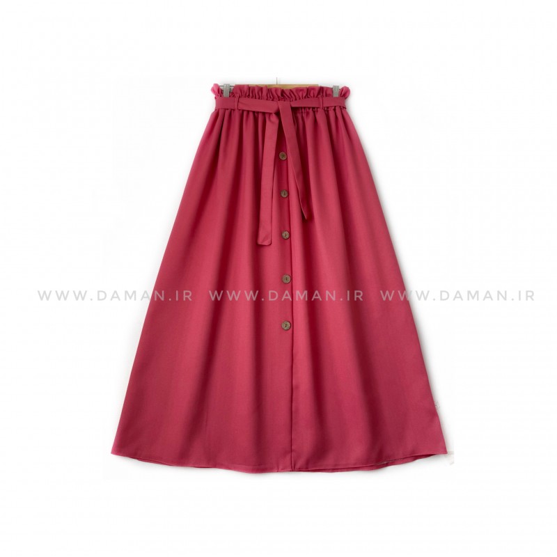 دامن جلو دکمه هندوانه ای   قد 90