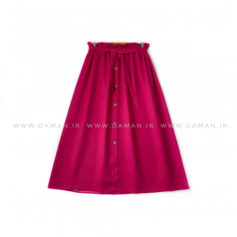 دامن جلو دکمه سرخابی   قد 80
