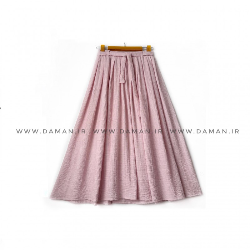 دامن   صورتی  قد ۸۰  کد (555)