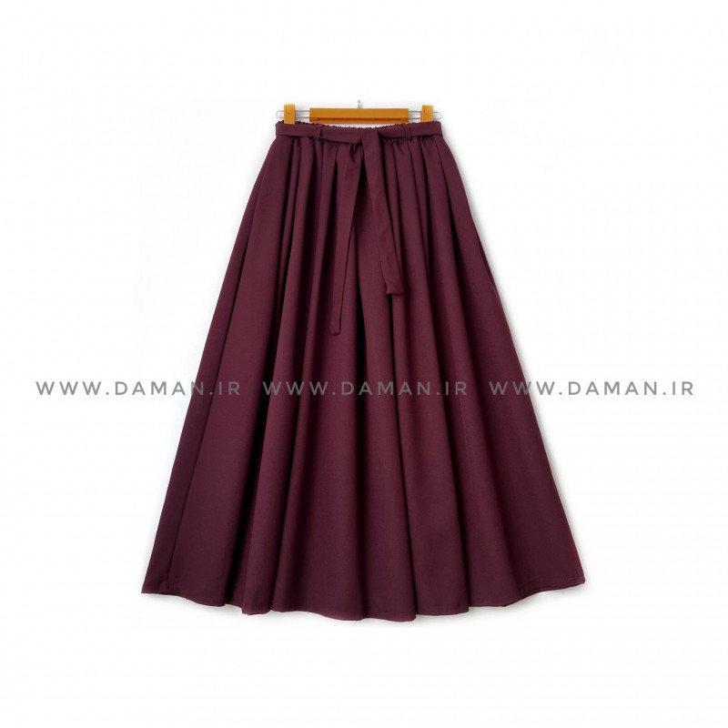 دامن  زرشکی سیر   قد 90 کد (555)