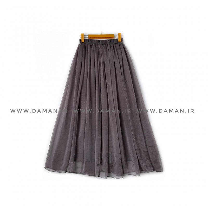 دامن حریر طوسی   قد 90