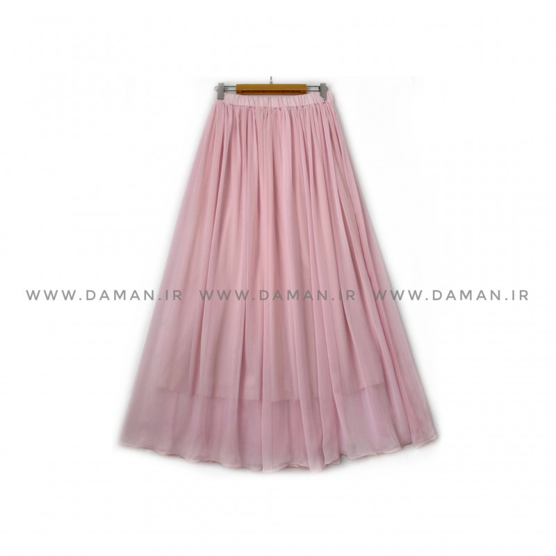 دامن حریر صورتی   قد 90