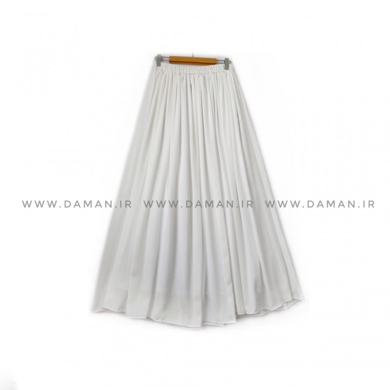 دامن حریر  سفید  قد 90