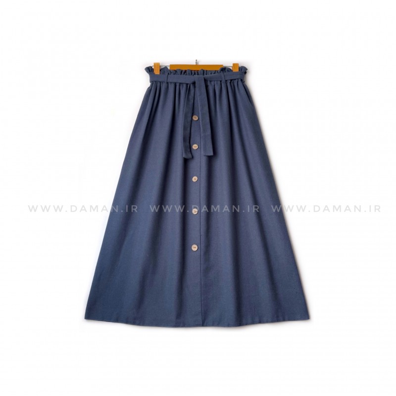 دامن پشمی سرمه ای روشن   قد 80  كد (99)